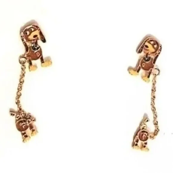 Disney Pixar Toy Story Slink Slinky Dog Dachshund Baublebar 2-Hole Earrings - Picture 1 of 6